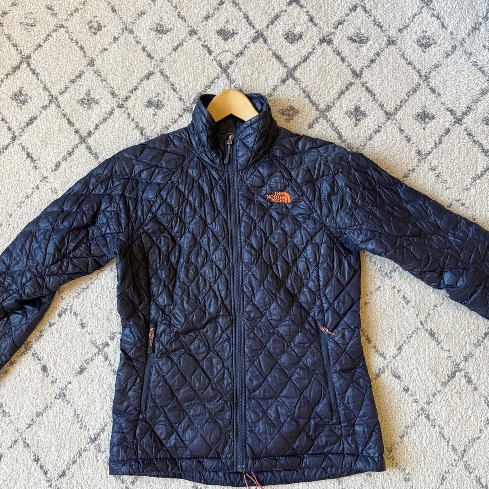 The North Face Women's Navy Thermoball Puffer Jacket